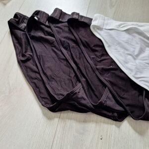 (5) Slick Chicks Adaptive High Cut Brief Panty 2XL New Black And White